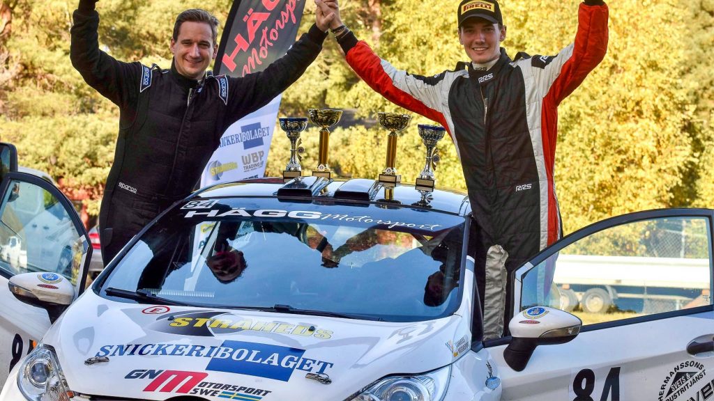 Lukas Hägg med kartläsare Daniel Borgqvist vann sin klass i Falsterbo Rallysprint 2020-10-24