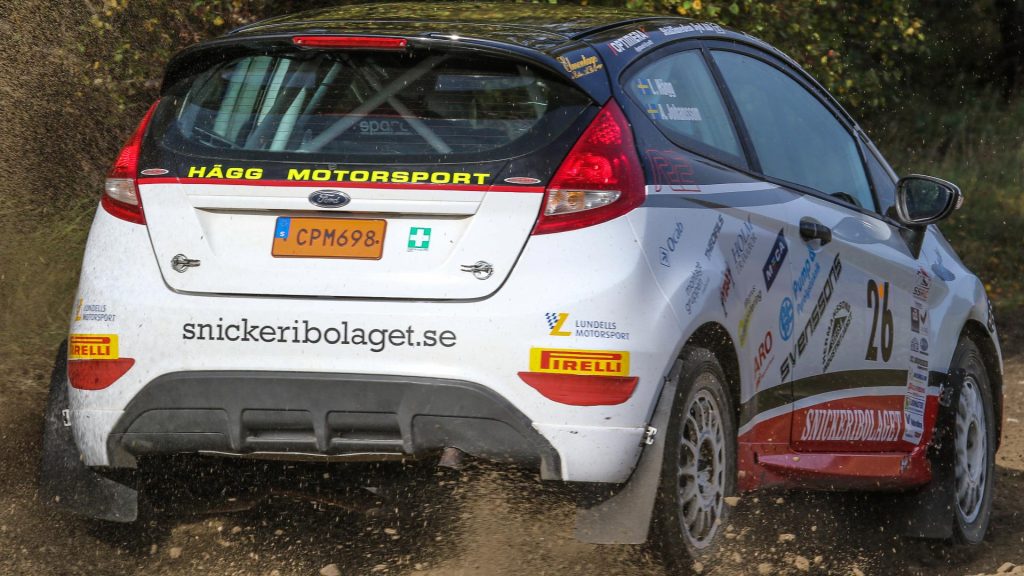 Hägg Motorsports nybyggda bil i Falsterbo Rallysprint 19 oktober 2019